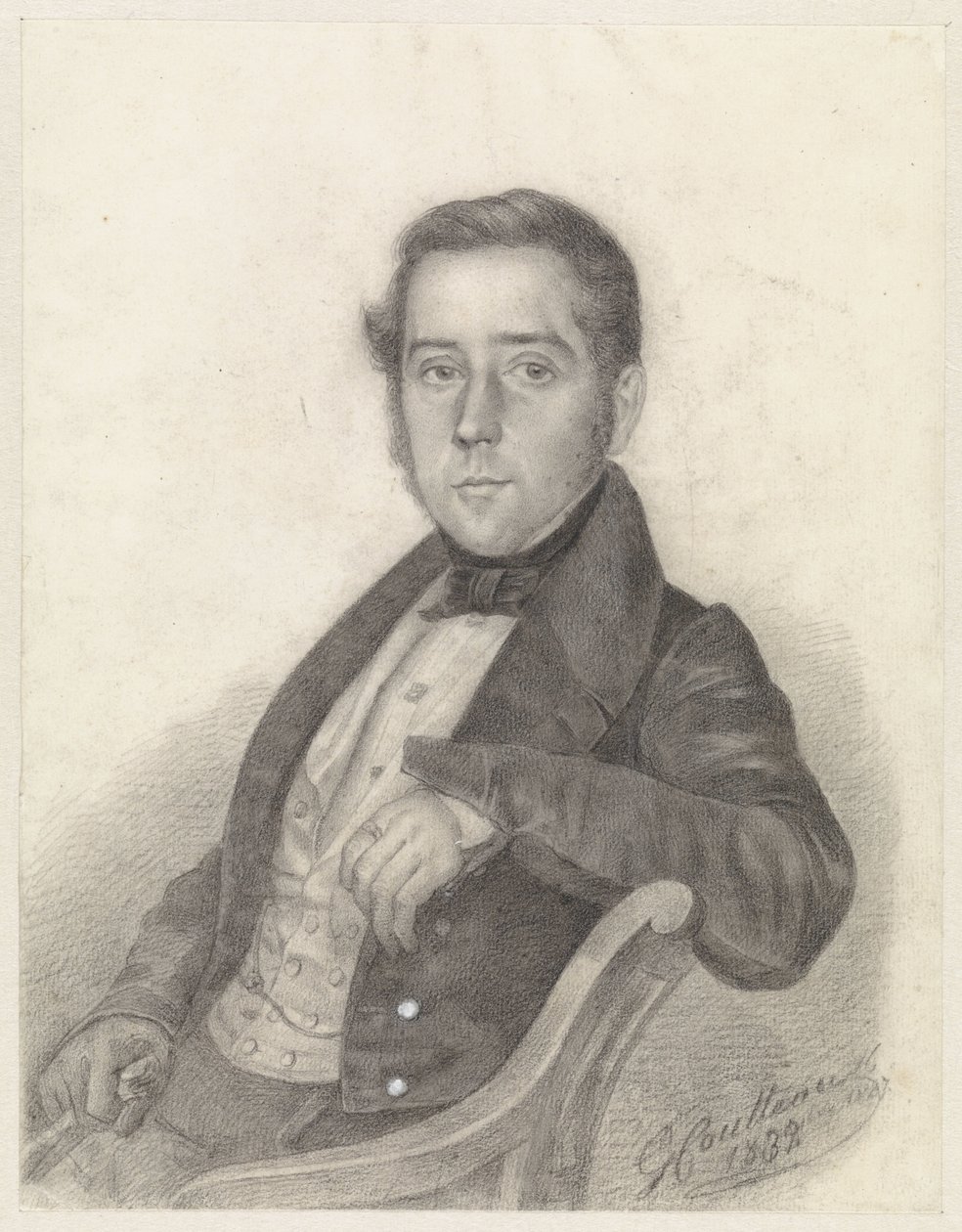 Portret siedzącego dżentelmena autorstwa George Coutteau