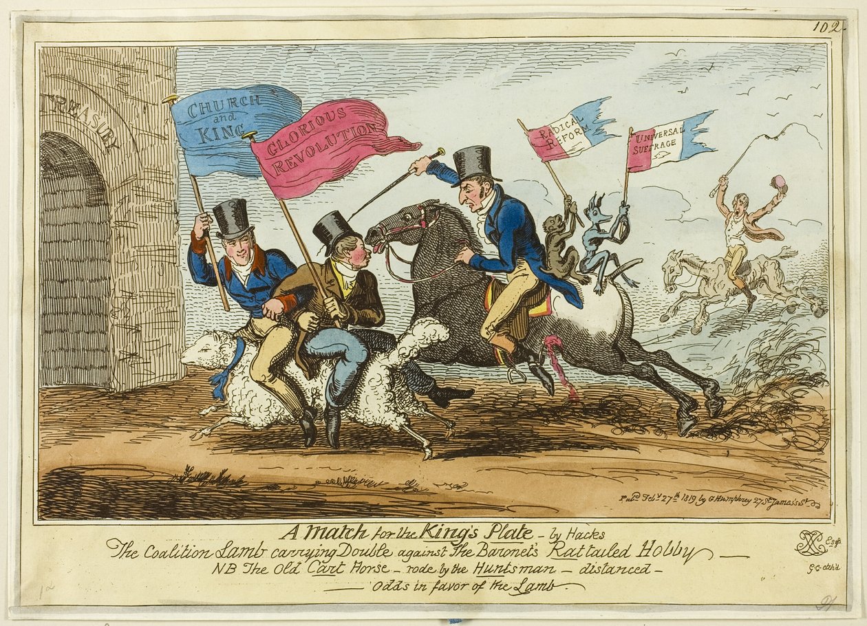 Mecz o Królewską Płytę - Hacki autorstwa George Cruikshank