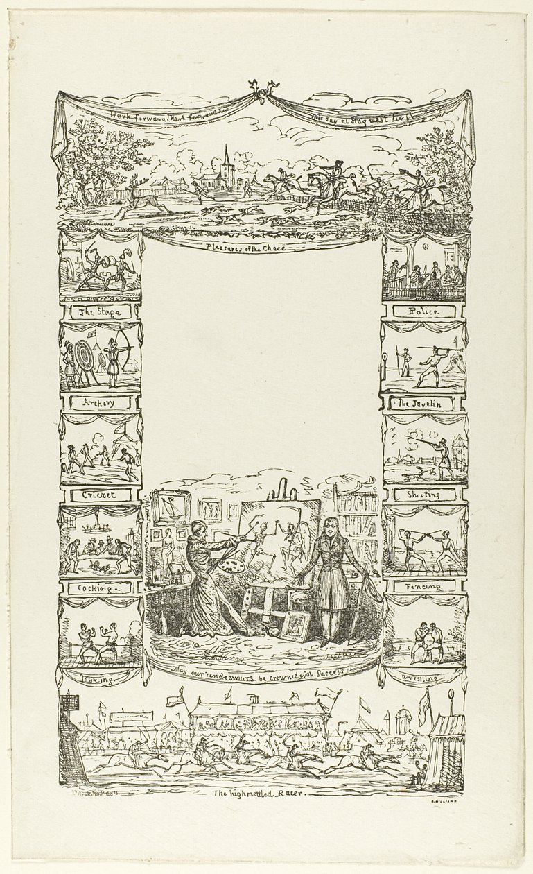 Anegdoty: obramowanie strony tytułowej autorstwa George Cruikshank