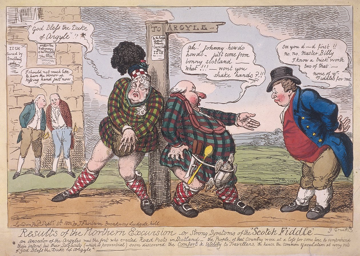 „Bonnie Willie”, 1822 r. autorstwa George Cruikshank