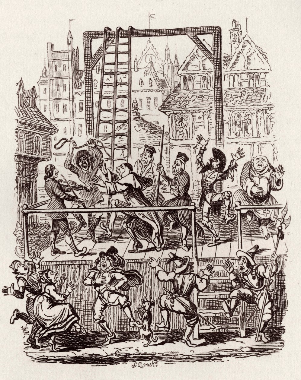 Bracia Grimm Dzieci i autorstwa George Cruikshank