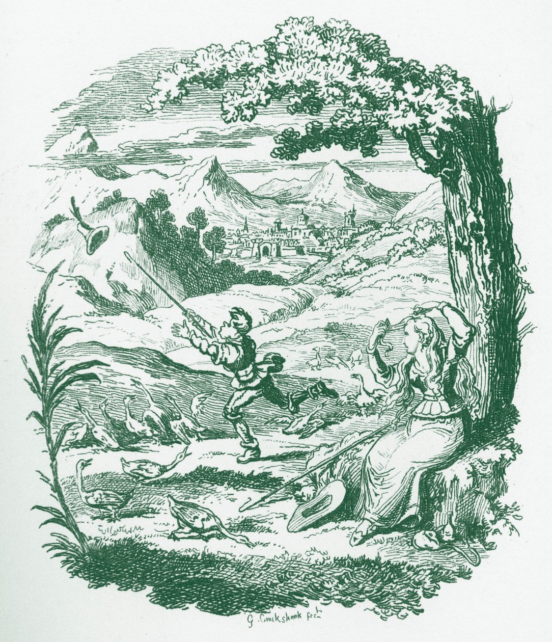 Bracia Grimm Dzieci i autorstwa George Cruikshank