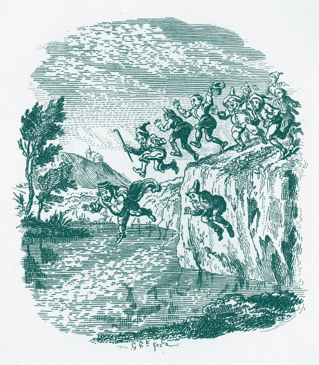 Bracia Grimm Dzieci i autorstwa George Cruikshank