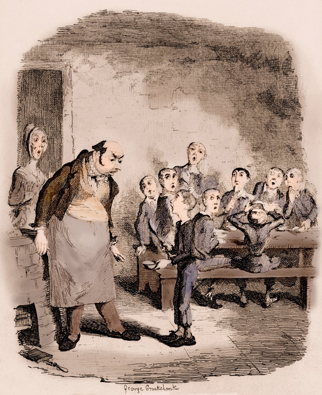 „Przygody Olivera Twista” Charlesa Dickensa autorstwa George Cruikshank