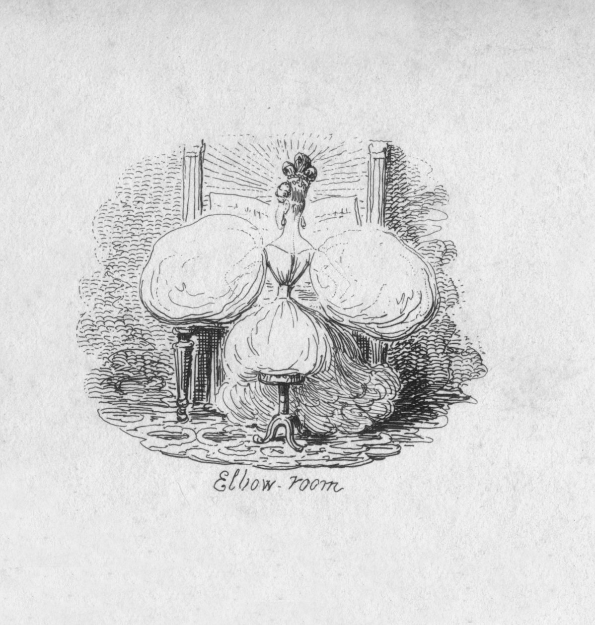 Pokój Łokciowy, 1829 autorstwa George Cruikshank