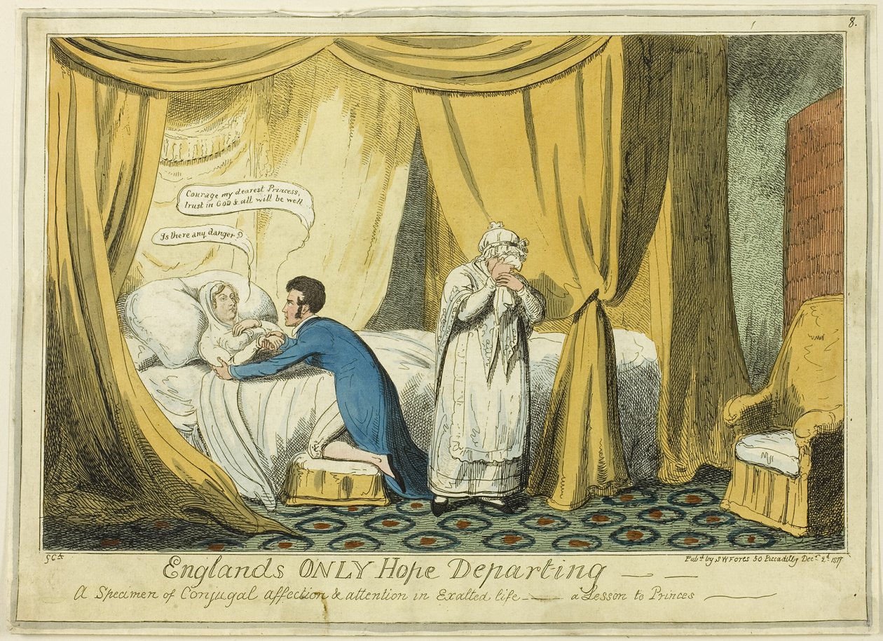 Jedyna nadzieja Anglii odchodzi autorstwa George Cruikshank