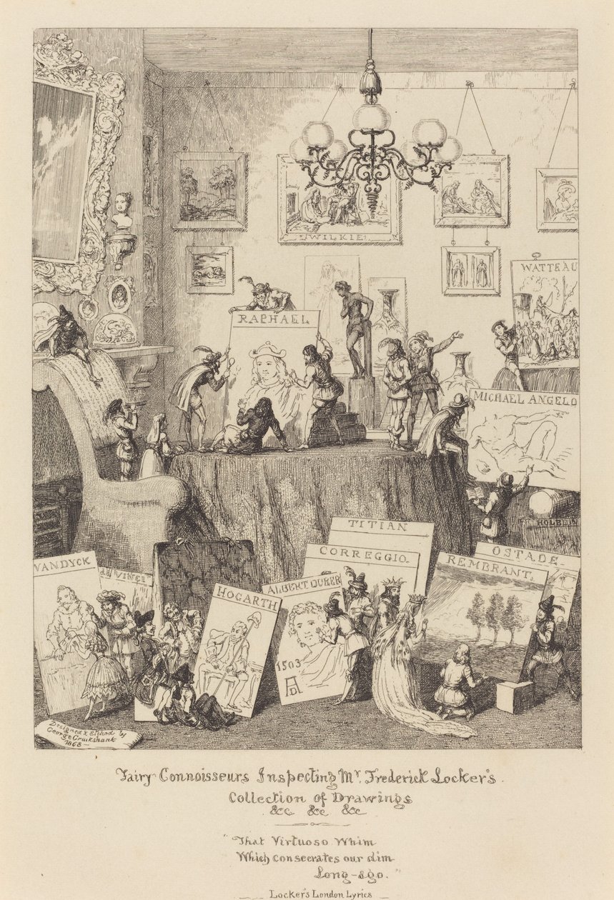 Koneserzy wróżek kontrolują kolekcję rysunków pana Fredericka Lockera autorstwa George Cruikshank