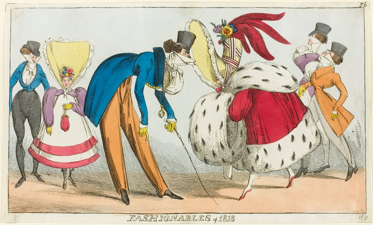 Moda z 1818 roku autorstwa George Cruikshank