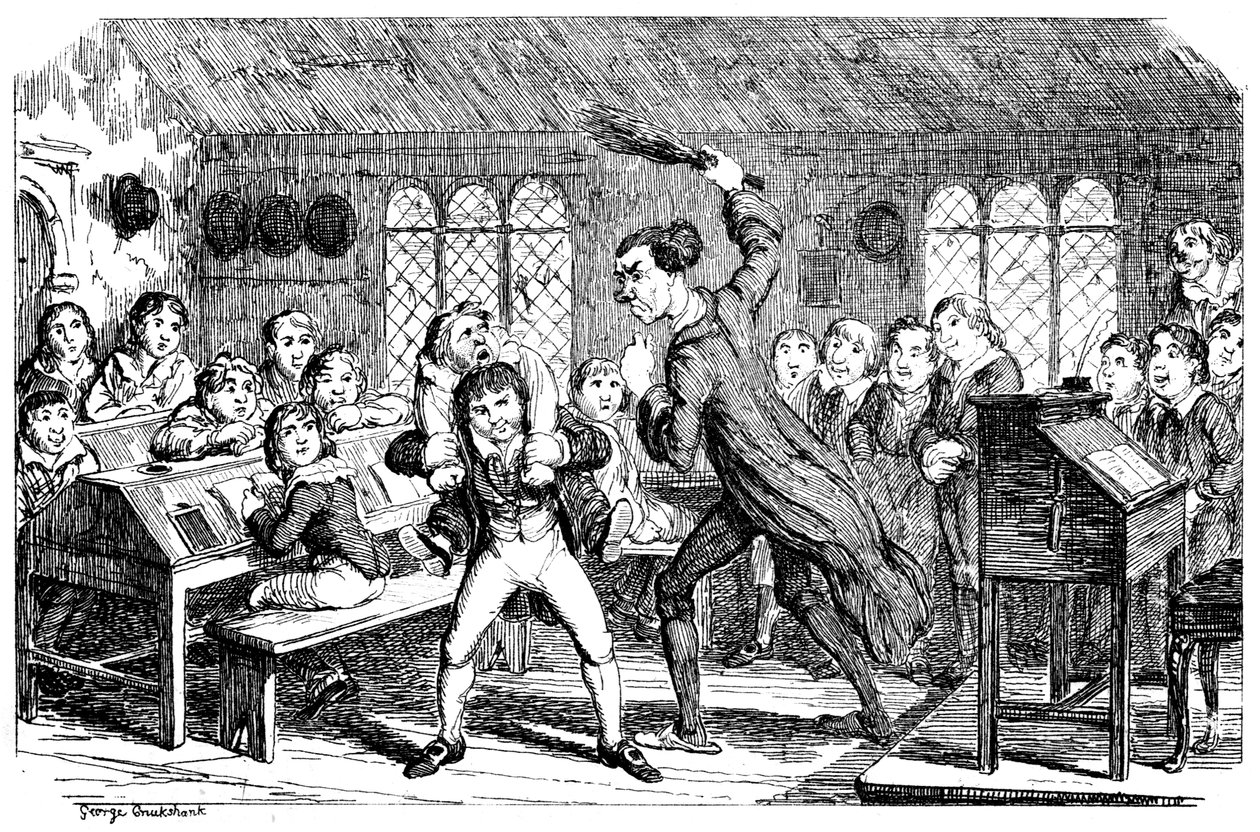 „Luty – Ciężka pogoda”, 1839 autorstwa George Cruikshank