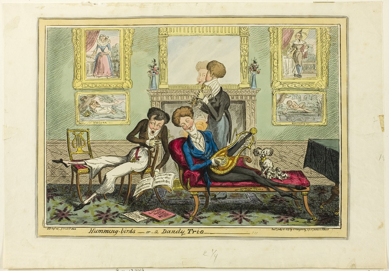 Kolibry, czyli Dandy Trio autorstwa George Cruikshank
