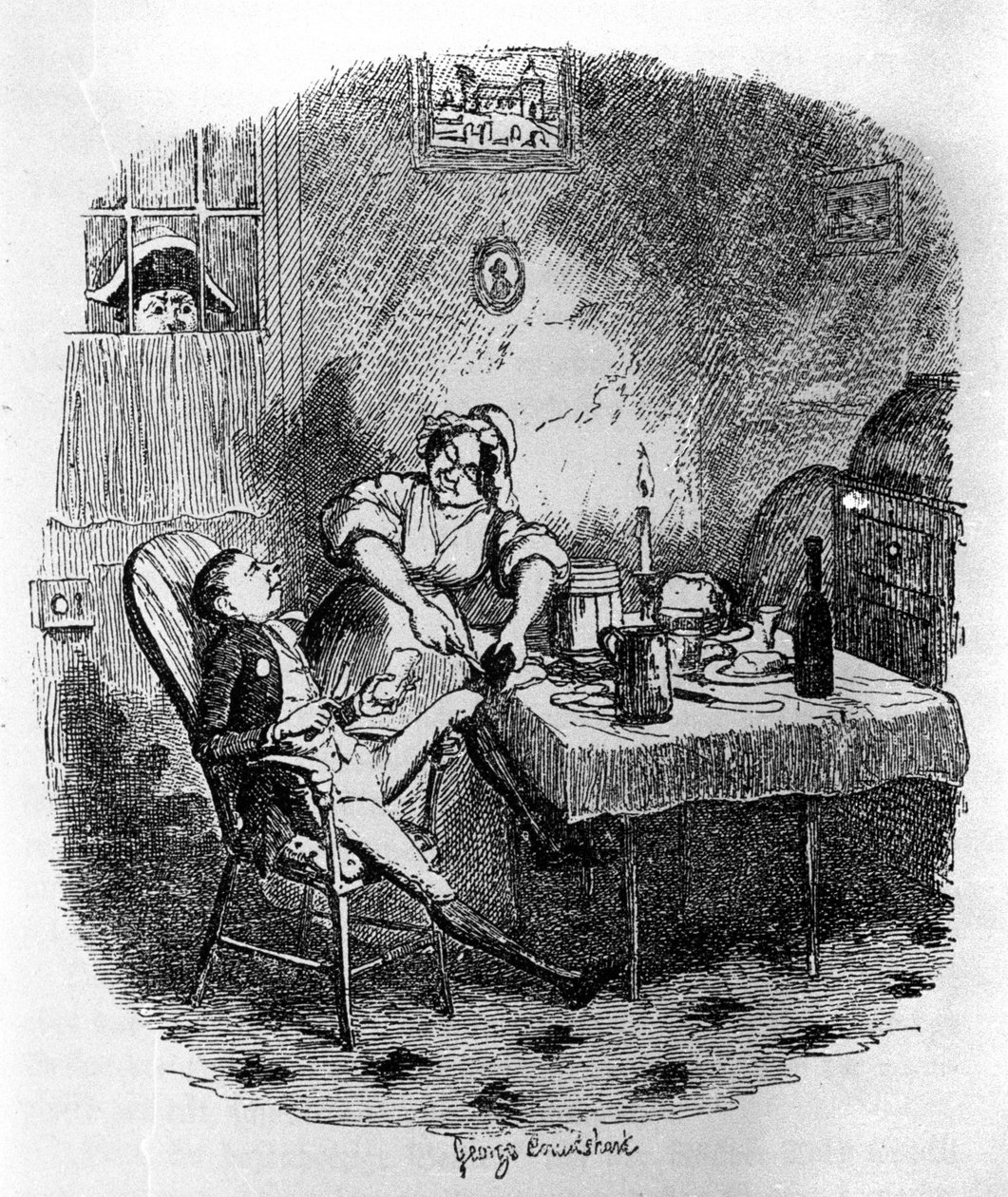 Ilustracja do „”Oliviera Twista”” (Olivier) autorstwa Charlesa Dickensa (1812-1870), autorstwa George