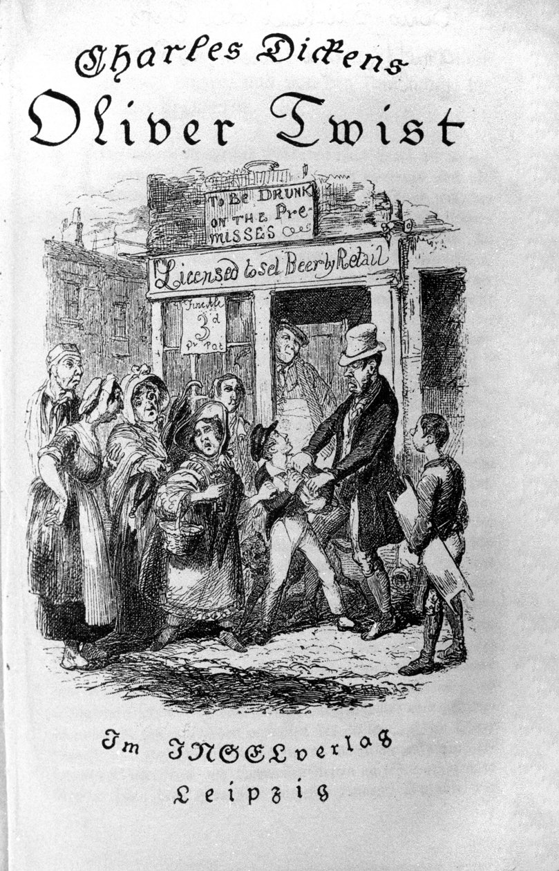 Ilustracja do „”Oliviera Twista”” (Olivier) autorstwa Charlesa Dickensa (1812-1870), autorstwa George