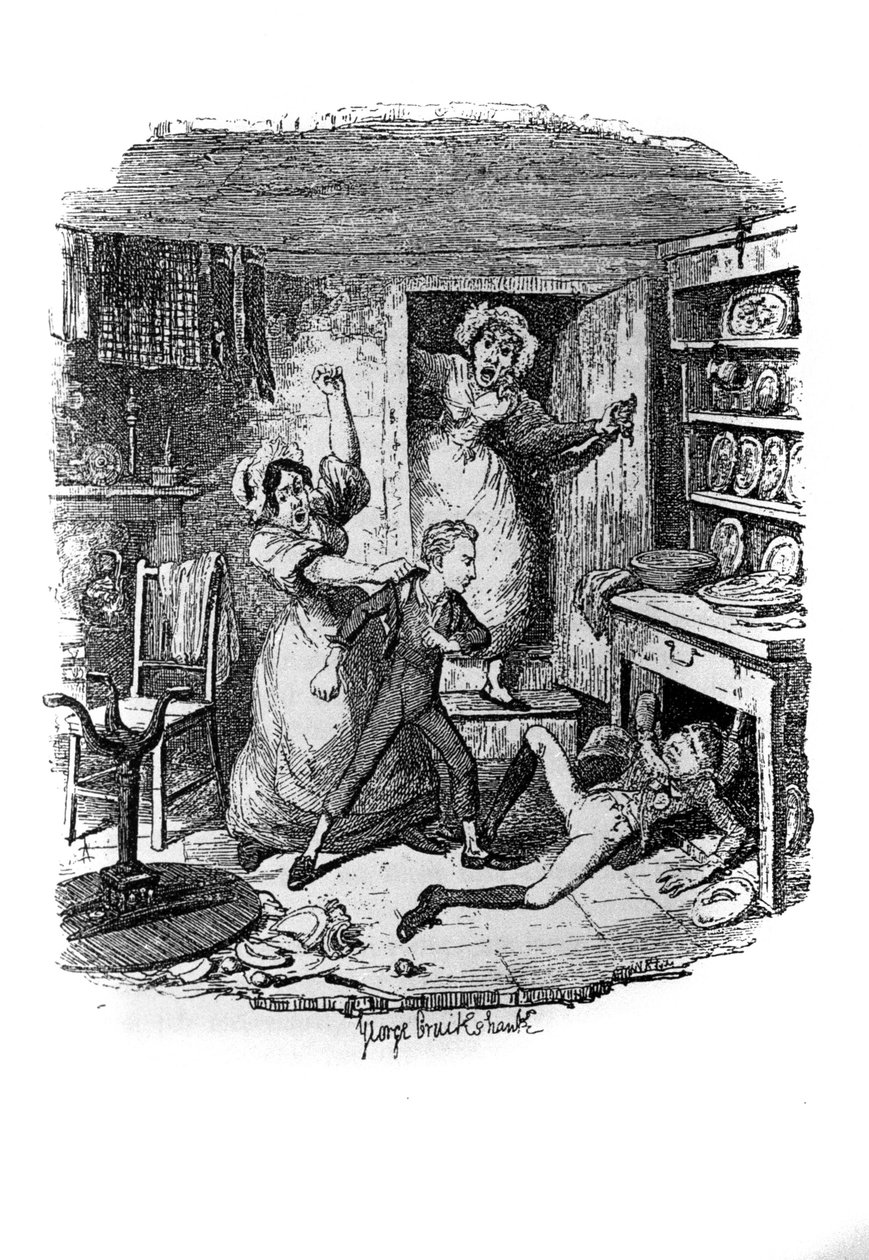 Ilustracja do „”Oliviera Twista”” (Olivier) autorstwa Charlesa Dickensa (1812-1870), autorstwa George