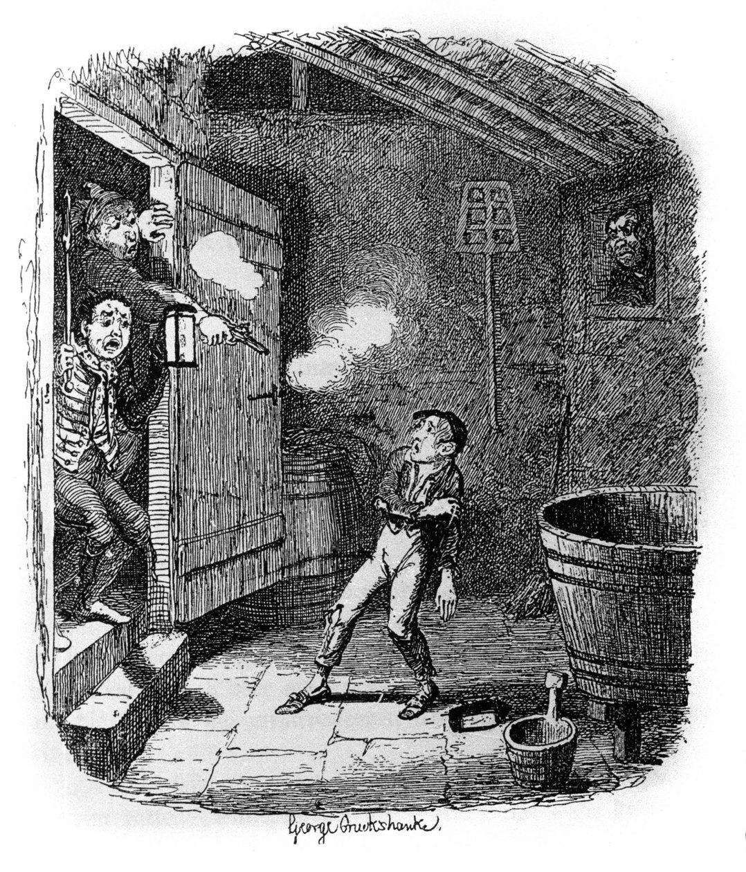 Ilustracja do „”Oliviera Twista”” (Olivier) autorstwa Charlesa Dickensa (1812-1870), autorstwa George