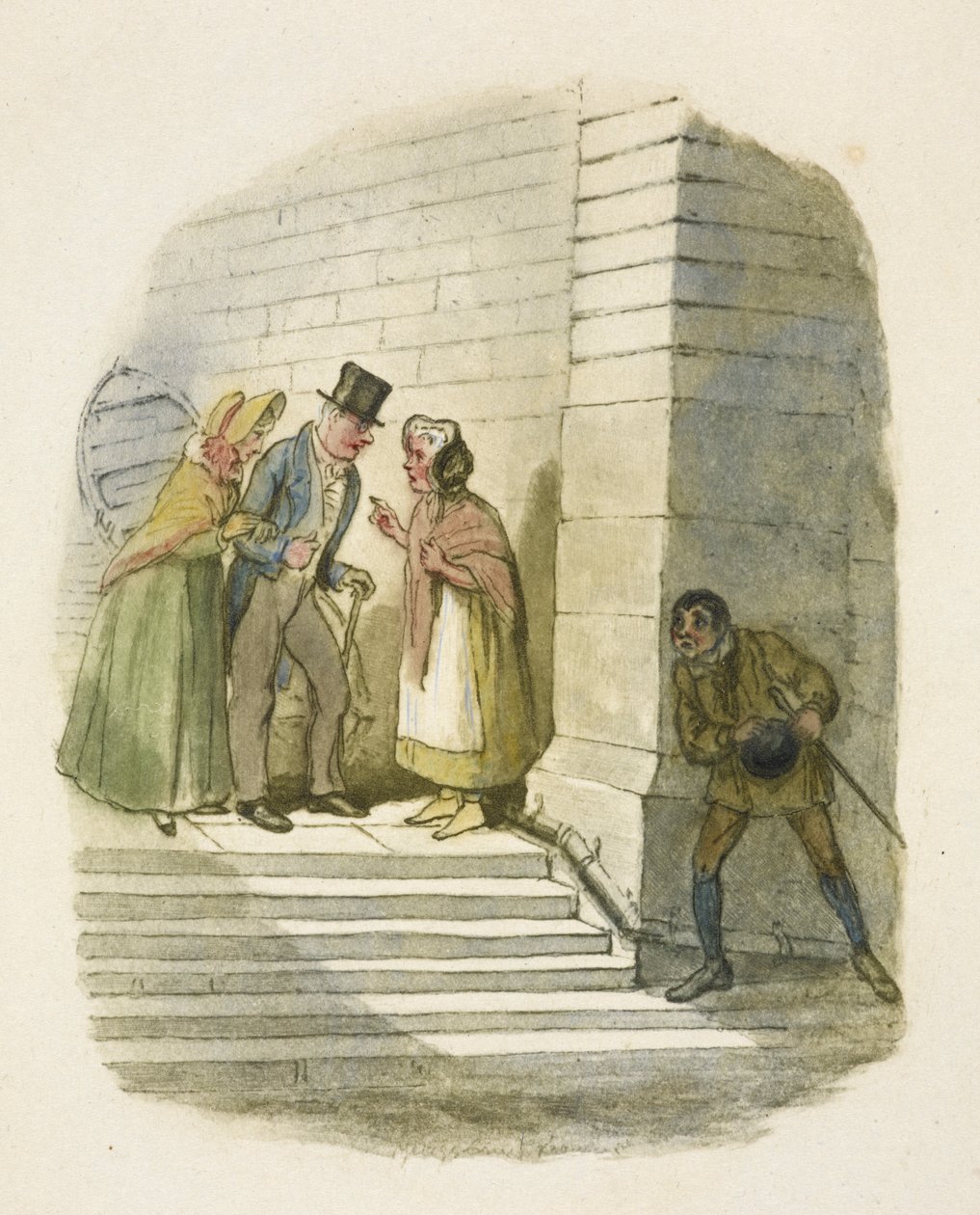 Ilustracja do filmu "Oliver Twist" autorstwa George Cruikshank