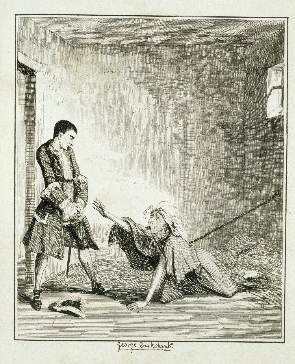 Jack odwiedza swoją matkę w szpitalu Bethlehem, Londyn, ilustracja z 