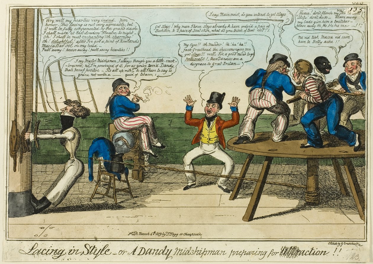 Sznurowanie w dobrym stylu autorstwa George Cruikshank