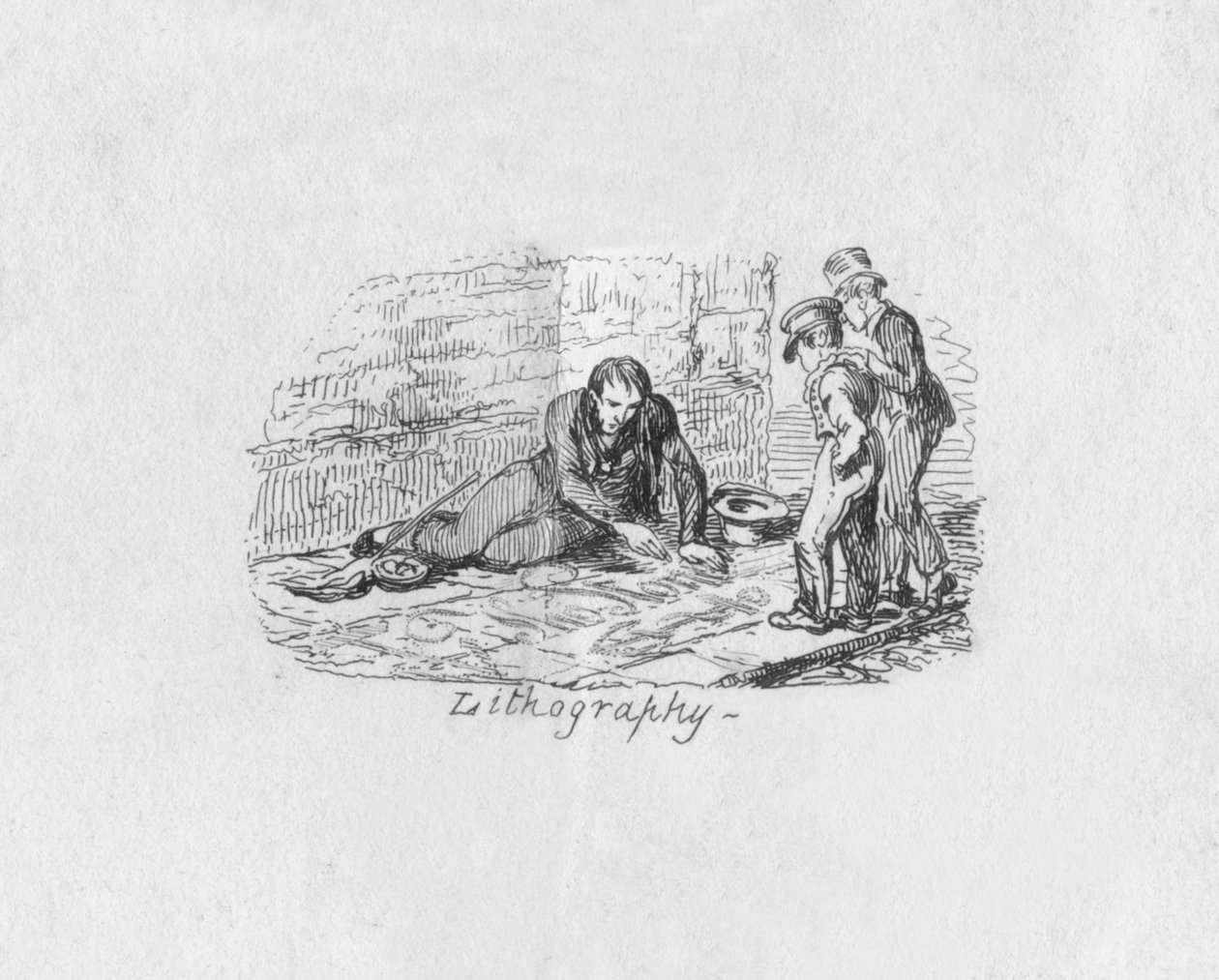 Litografia, 1829 autorstwa George Cruikshank