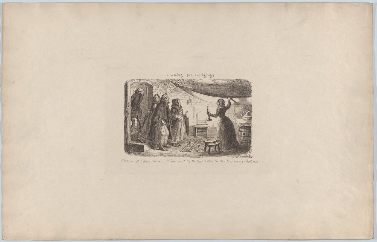 Szukam noclegu, 1851., 1851. autorstwa George Cruikshank