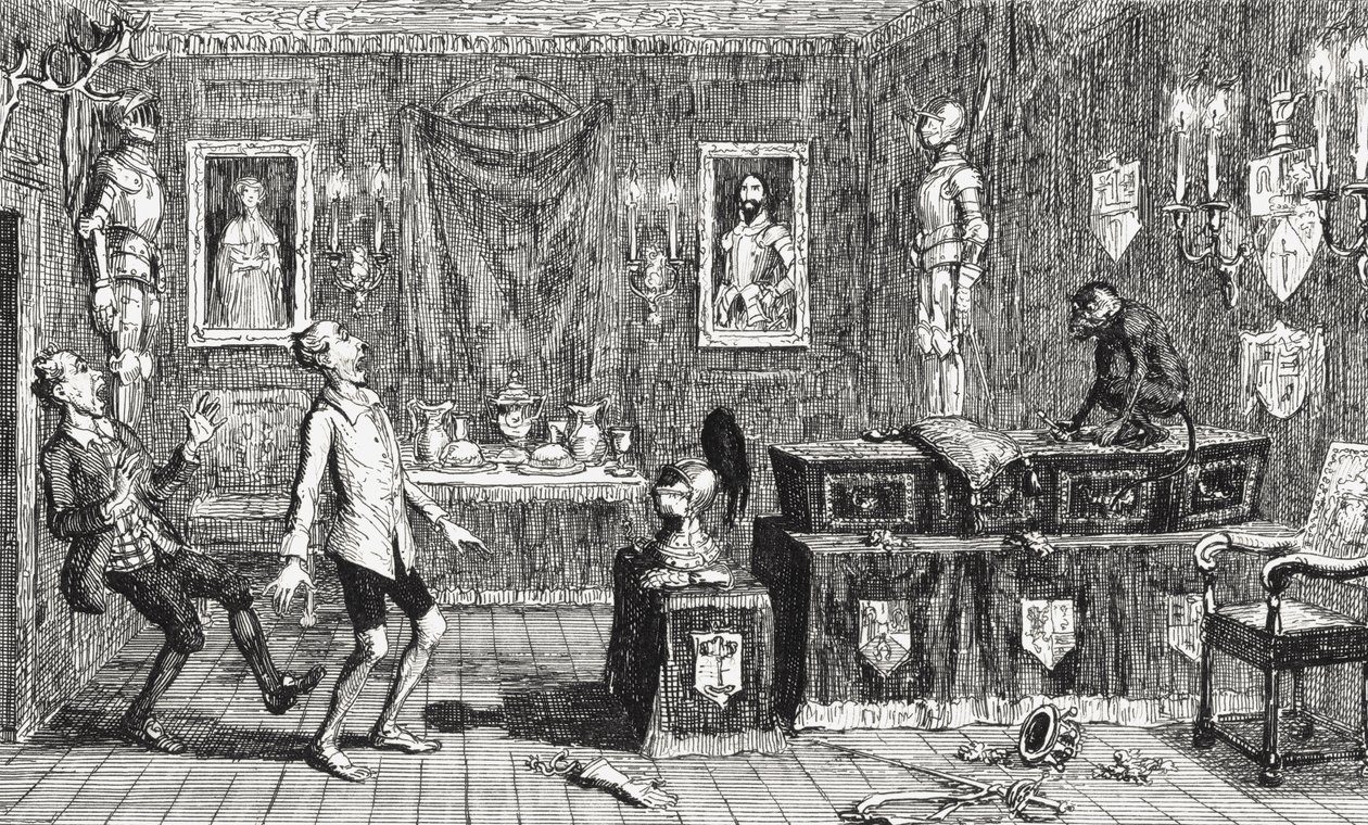 MacCallum i Hutcheon, ilustracja z „Redgauntlet” Sir Waltera Scotta (1771-1832) opublikowana w 1843 r. autorstwa George Cruikshank