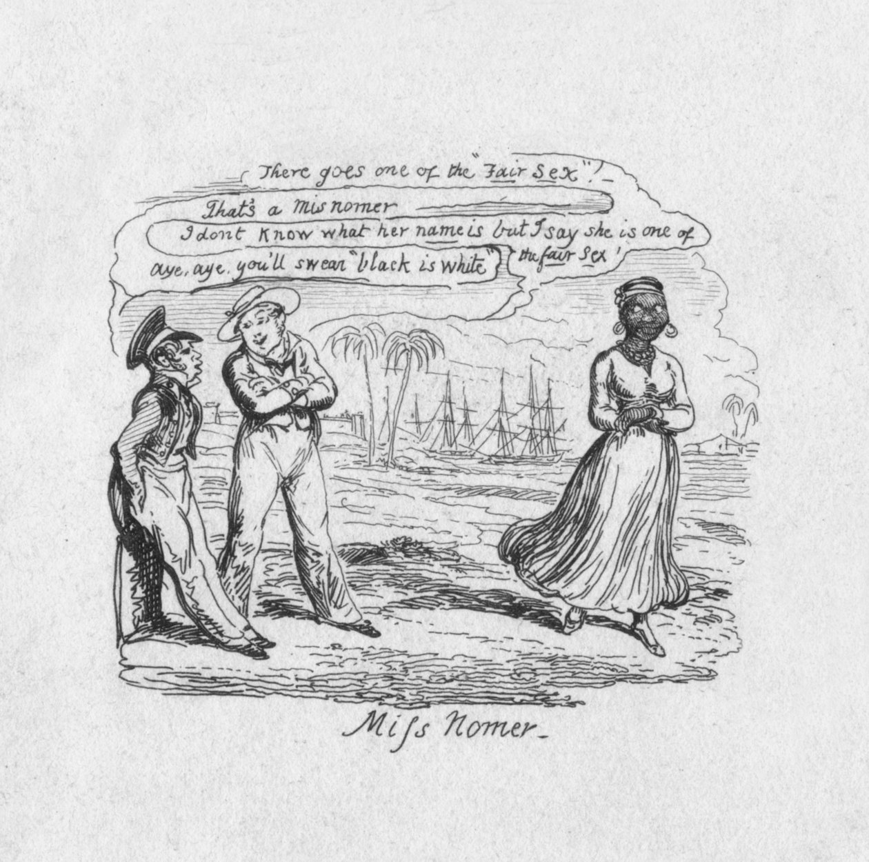 Panna Nomer, 1829 autorstwa George Cruikshank