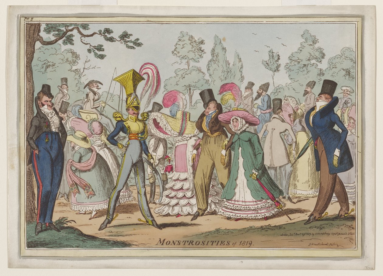Potwory z 1819 roku autorstwa George Cruikshank