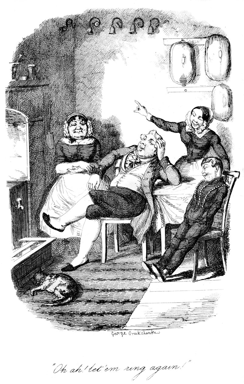 Och! niech dzwonek ponownie!, c1840s. autorstwa George Cruikshank