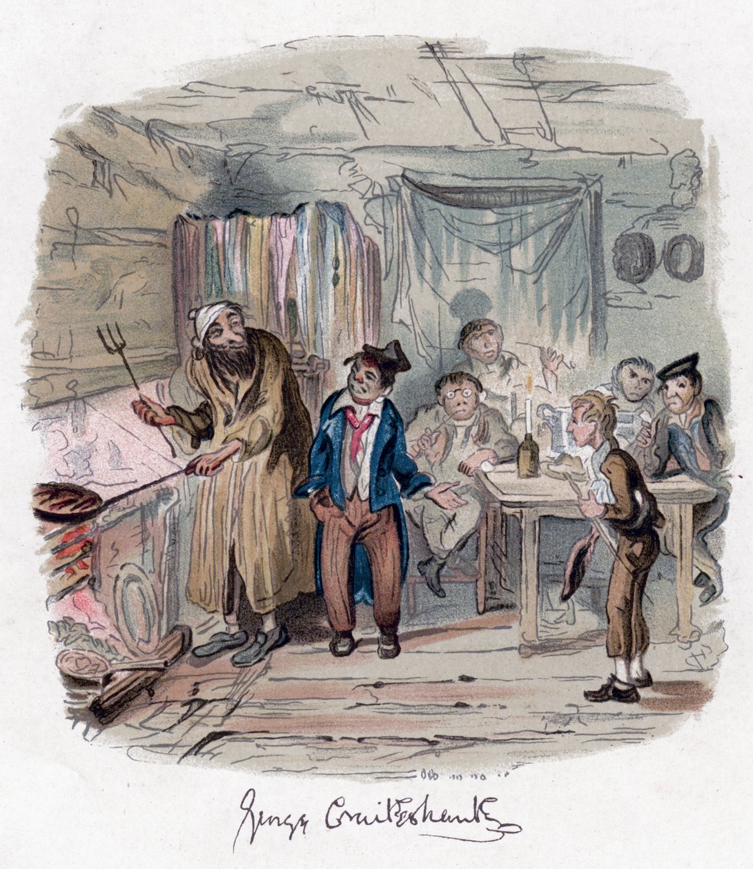 Oliver Twist, c1838. autorstwa George Cruikshank