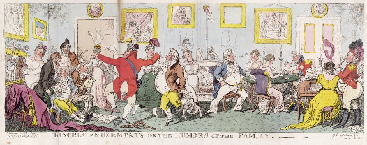 Książęce zabawy lub rodzinne humory autorstwa George Cruikshank