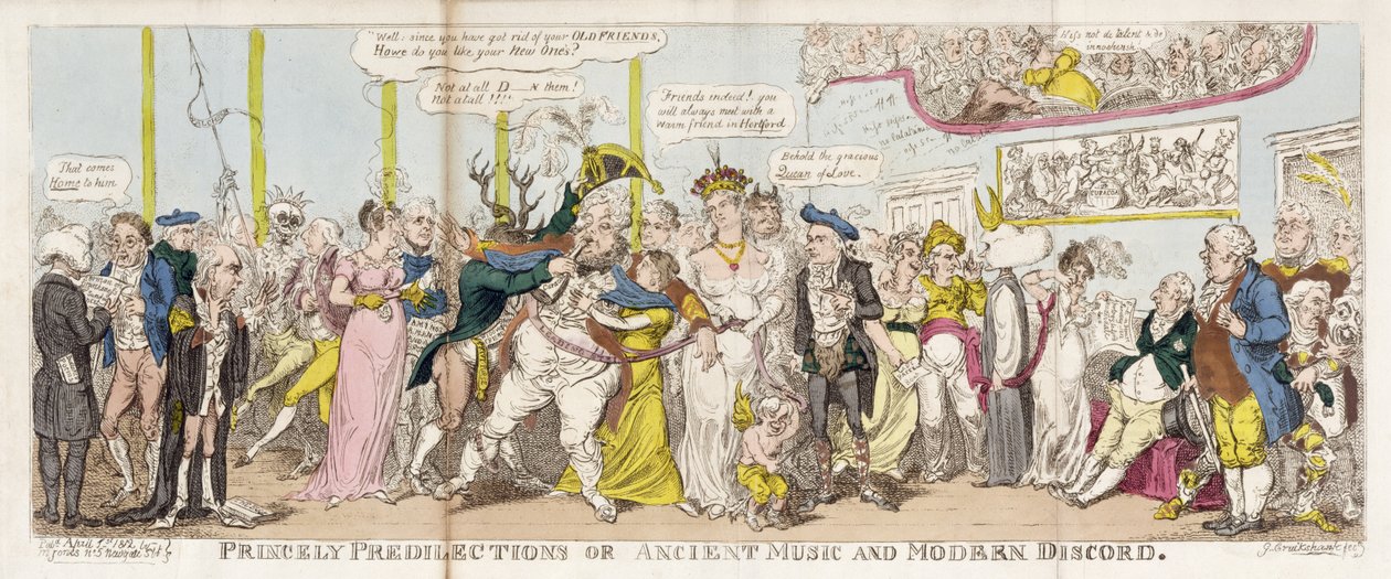 Książęce upodobania, czyli muzyka starożytna i współczesna niezgoda autorstwa George Cruikshank