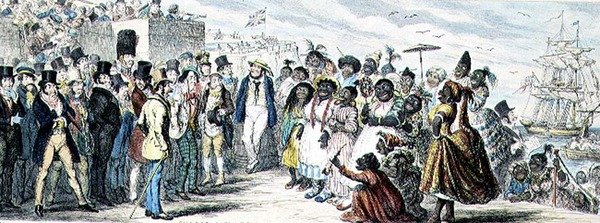 Prawdopodobne efekty ponad kobiecej emigracji ręcznie kolorowanego trawienia autorstwa George Cruikshank