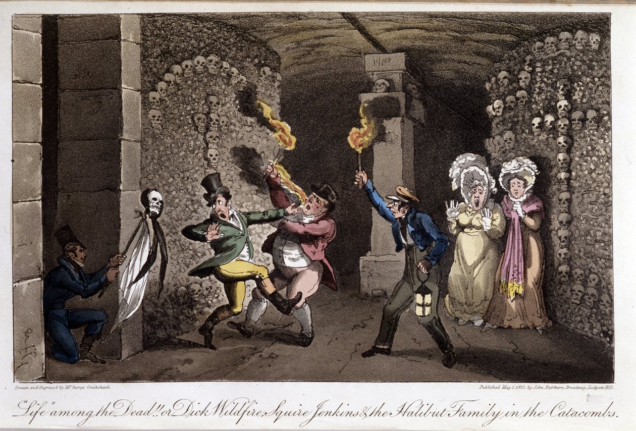 Promenade dans les catacombes - w „Życiu w Paryżu” Davida Careya, il. przez George