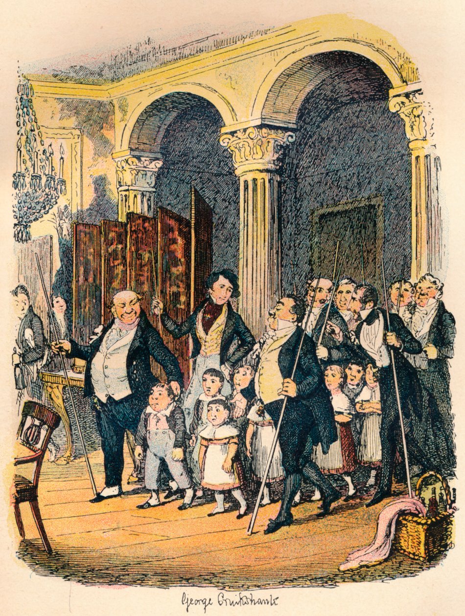 Obiady publiczne, ok. 1900 autorstwa George Cruikshank