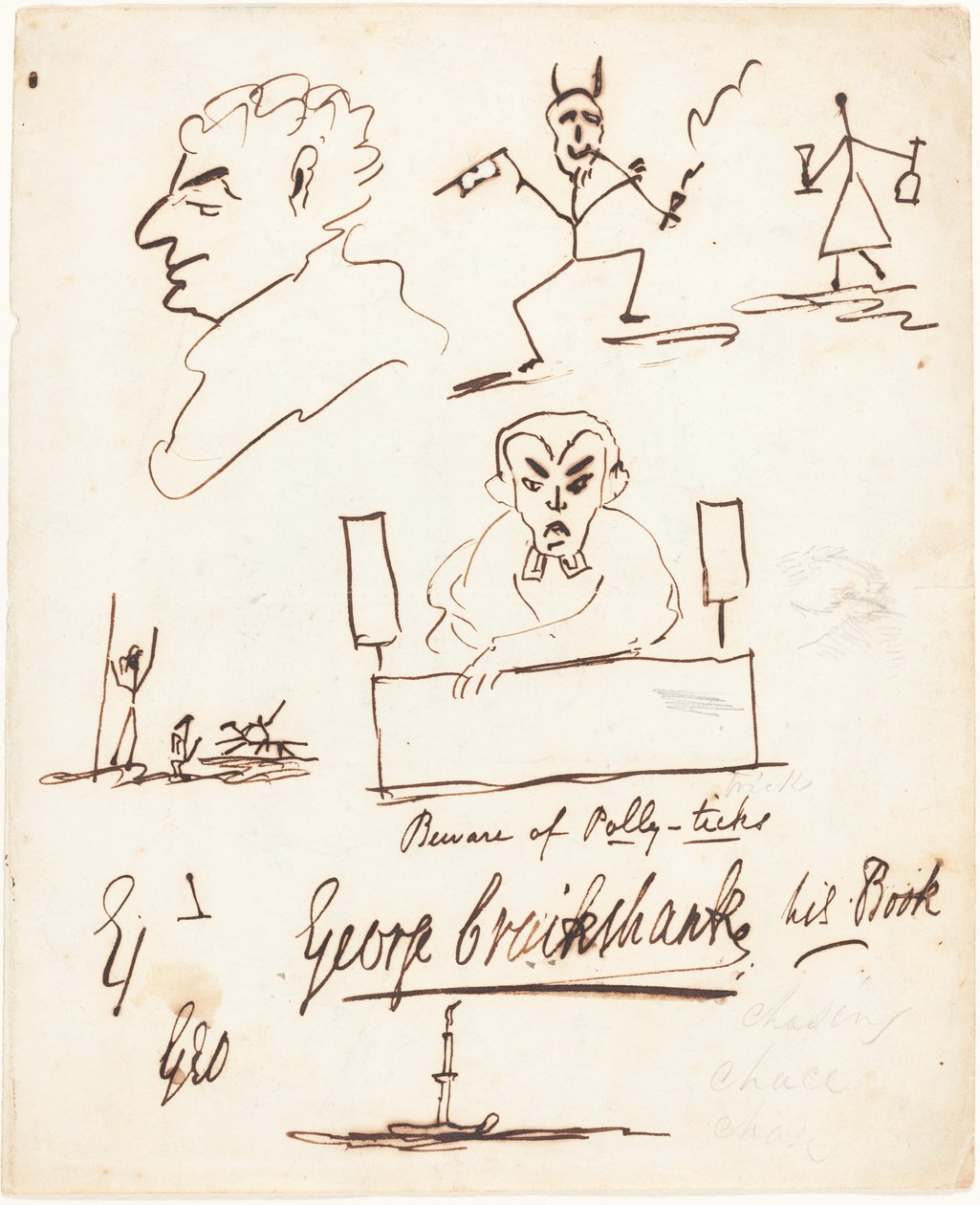 Szkice satyryczne autorstwa George Cruikshank