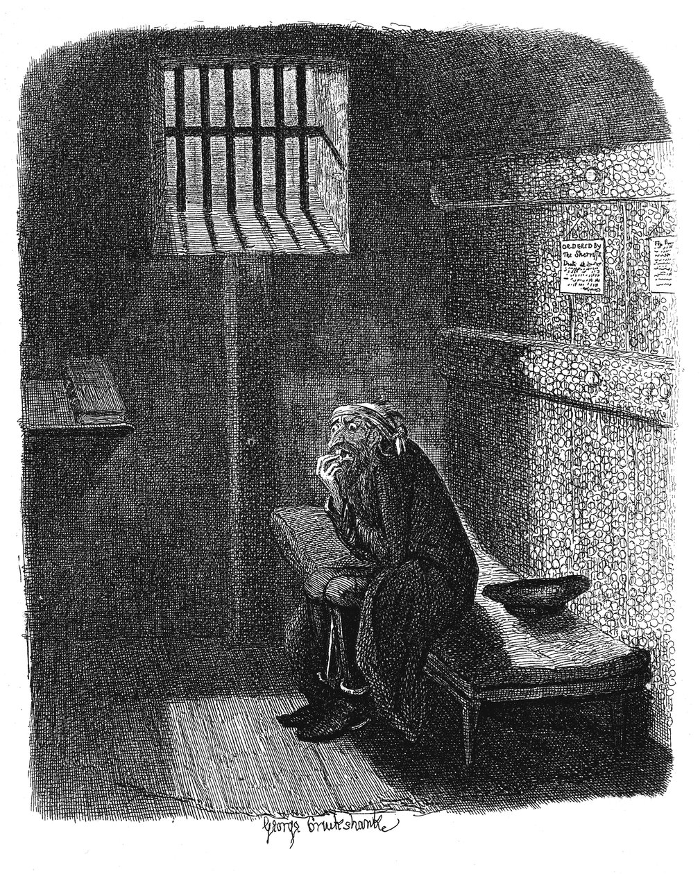 Scena z Olivera Twista autorstwa Charlesa Dickensa, 1837 autorstwa George Cruikshank