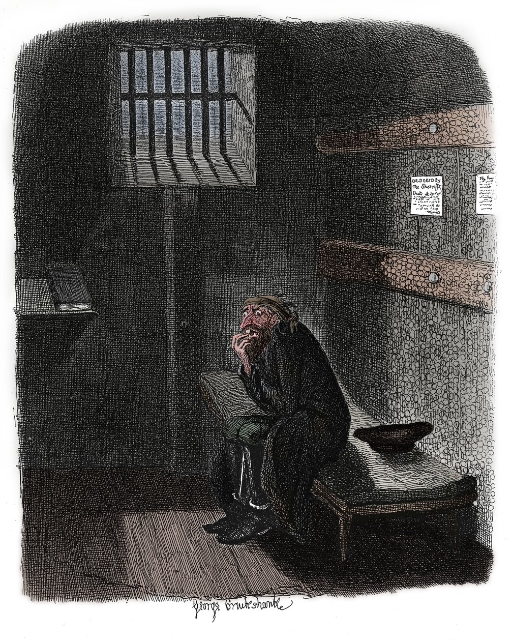 Scena z Olivera Twista autorstwa Charlesa Dickensa, 1837 autorstwa George Cruikshank