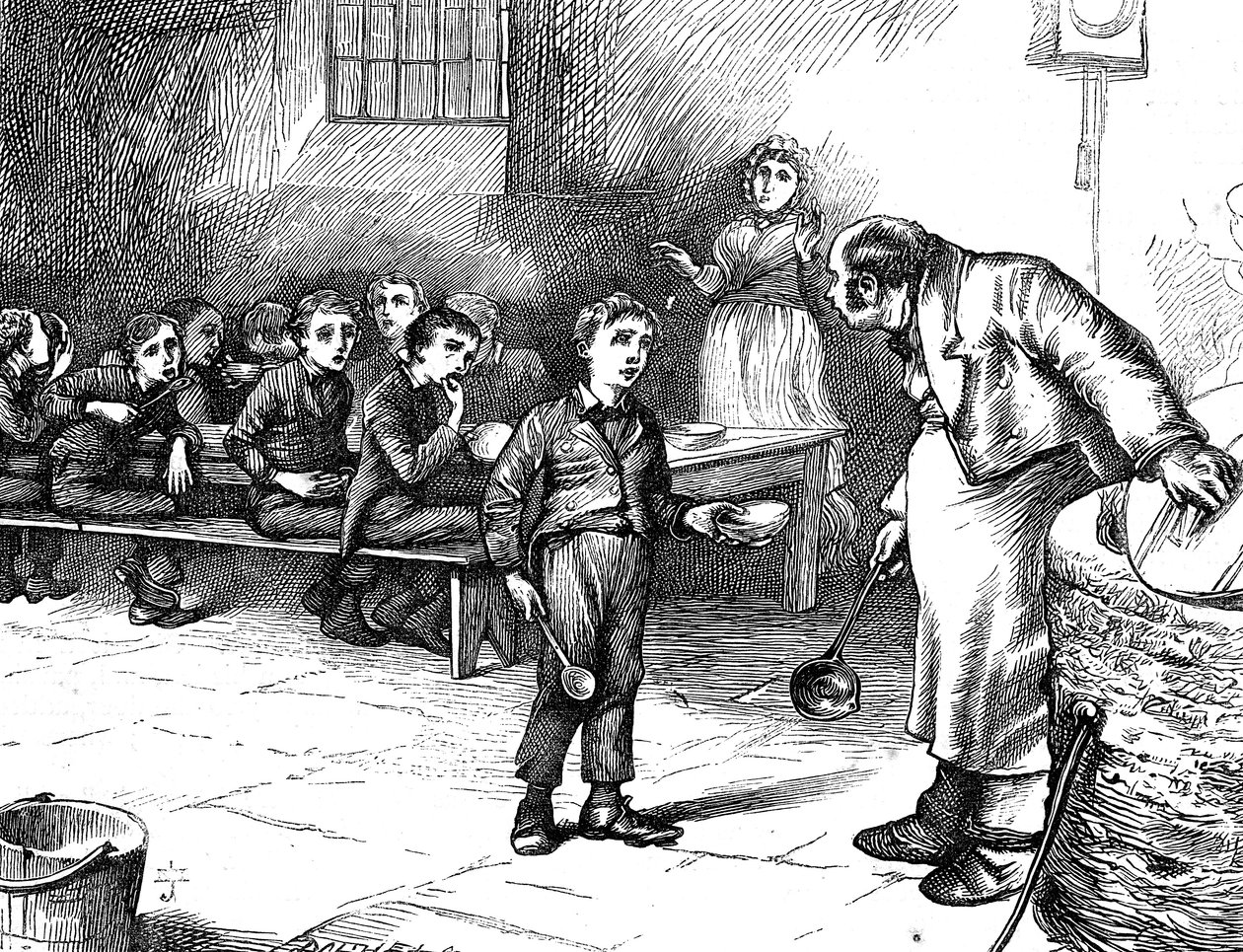 Scena z Olivera Twista autorstwa Charlesa Dickensa, 1871 autorstwa George Cruikshank