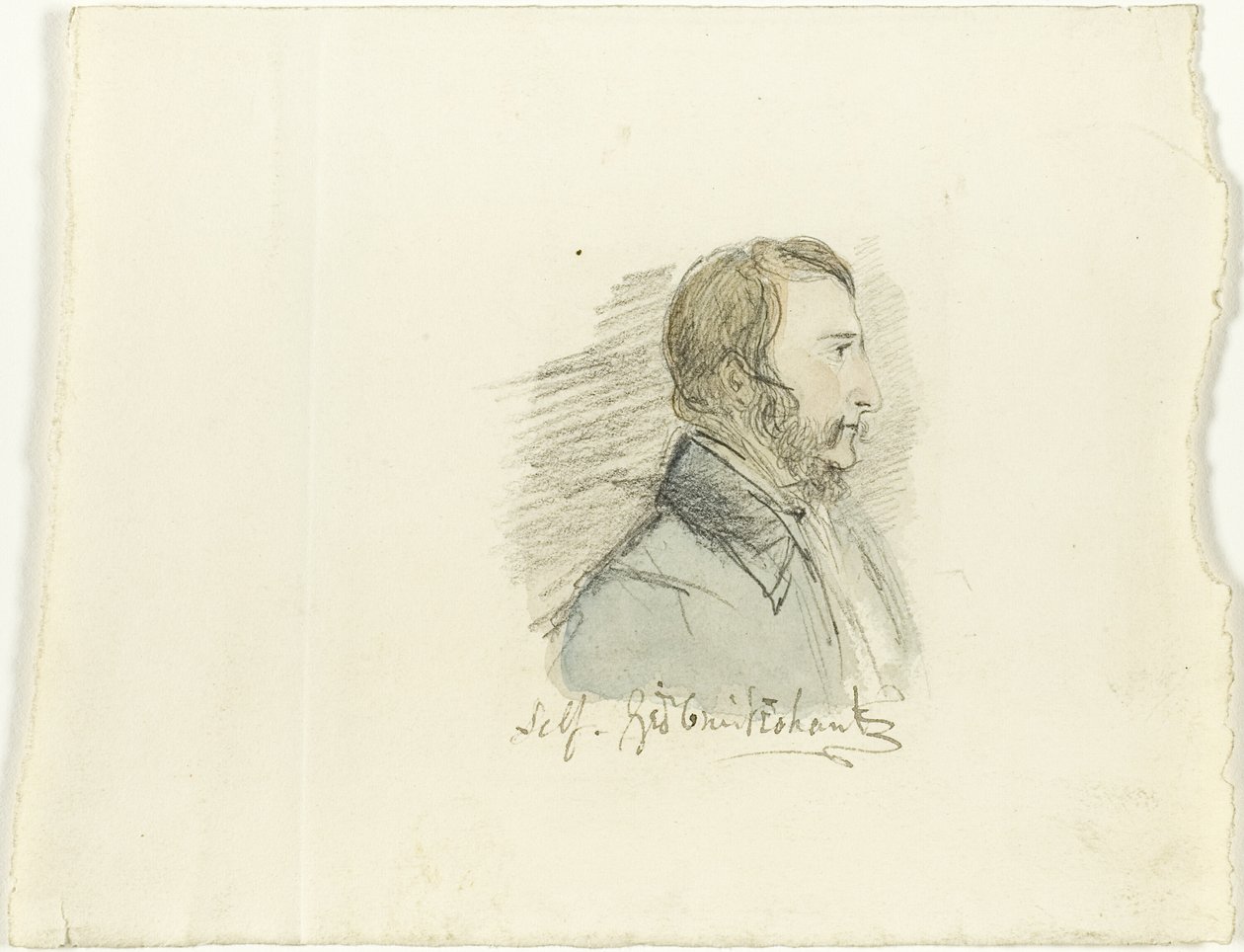 Autoportret z profilu autorstwa George Cruikshank