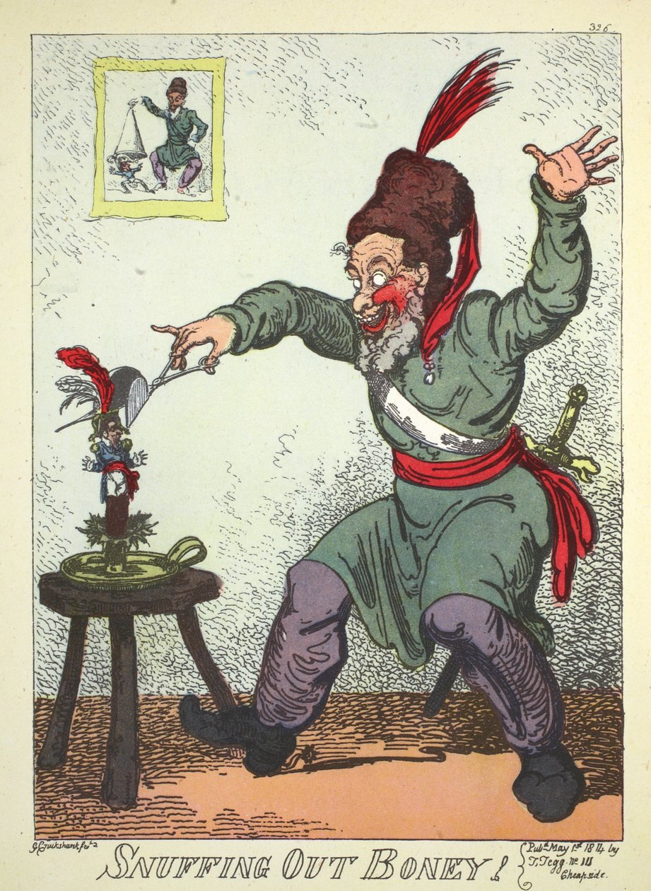 Gaszenie Boney, pub. przez Thomasa Tegg autorstwa George Cruikshank