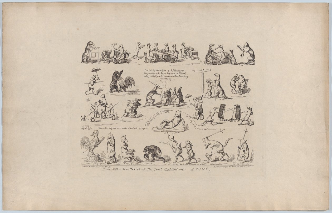 Niektóre dorożki z Wielkiej Wystawy, 1851., 1851. autorstwa George Cruikshank