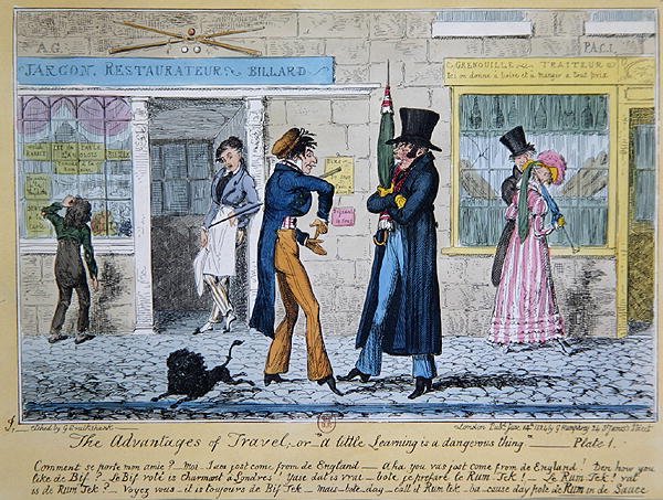 „Zalety podróży” lub „Mała nauka jest niebezpieczna” autorstwa George Cruikshank
