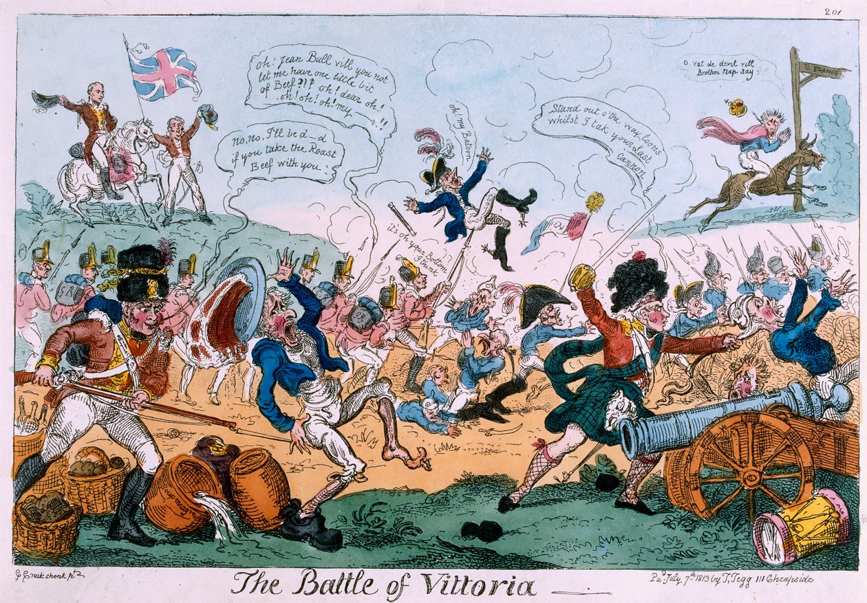 Bitwa pod Vitorią autorstwa George Cruikshank