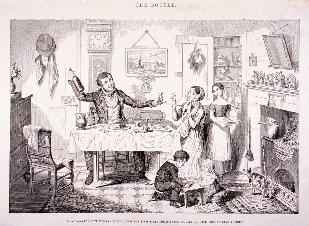 „Butelka”, 1847 autorstwa George Cruikshank