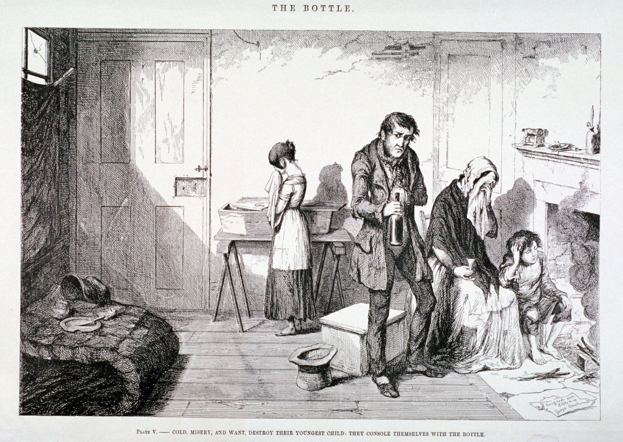 „Butelka”, 1847 autorstwa George Cruikshank