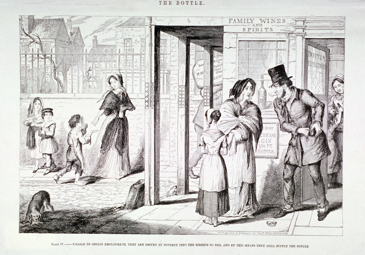 „Butelka”, 1847 autorstwa George Cruikshank
