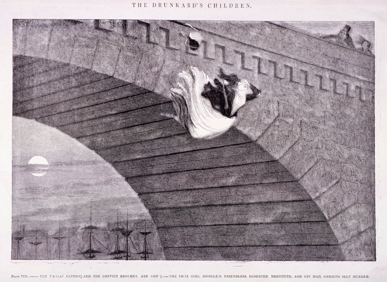 „Dzieci pijaka”, ok. 1847 r. autorstwa George Cruikshank
