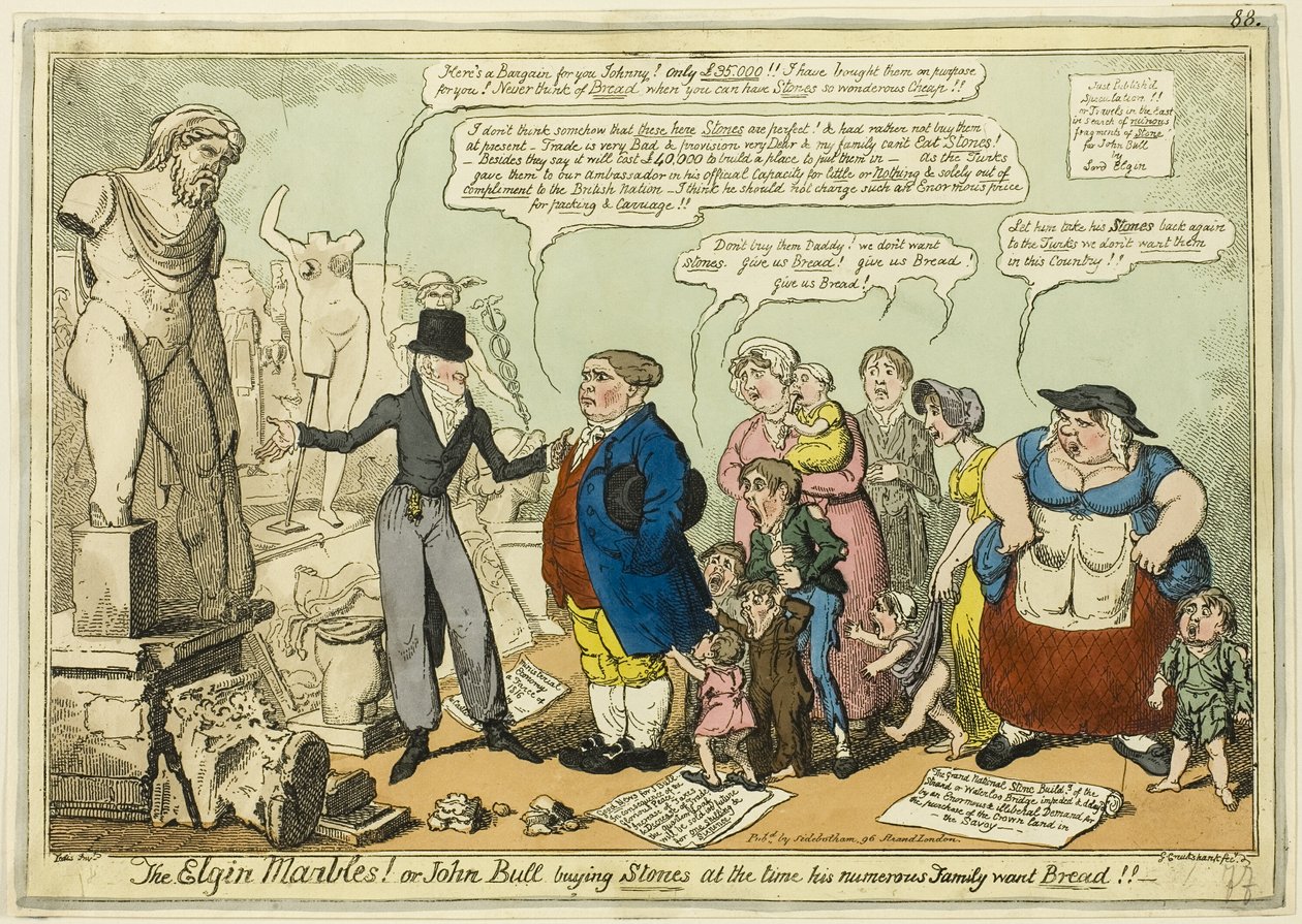 Marmury Elgina! autorstwa George Cruikshank