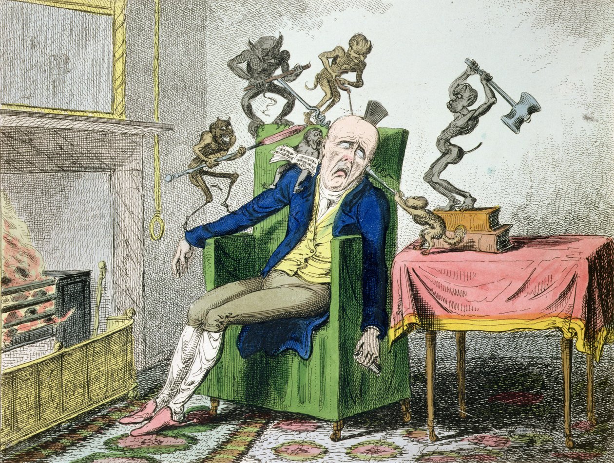 Ból głowy autorstwa George Cruikshank