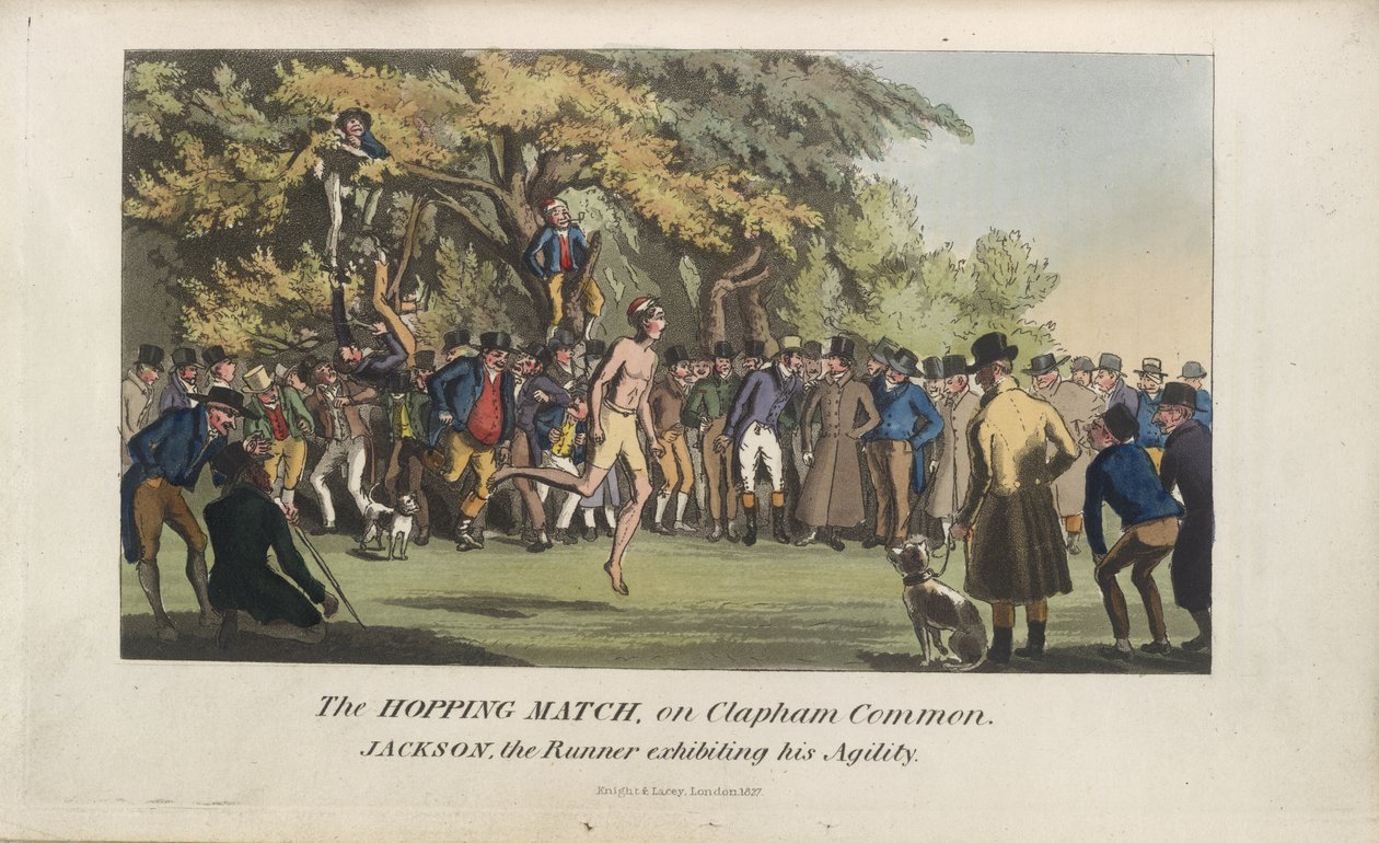 Mecz skaczący, „Życie w Londynie itd.”, Pierce Egan autorstwa George Cruikshank