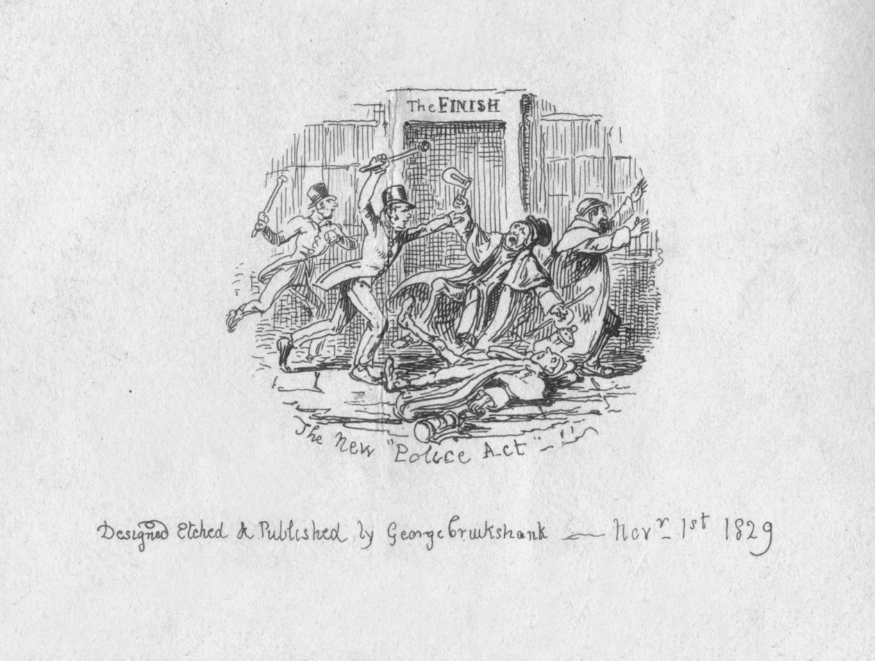 Nowa ustawa o policji, 1829 autorstwa George Cruikshank